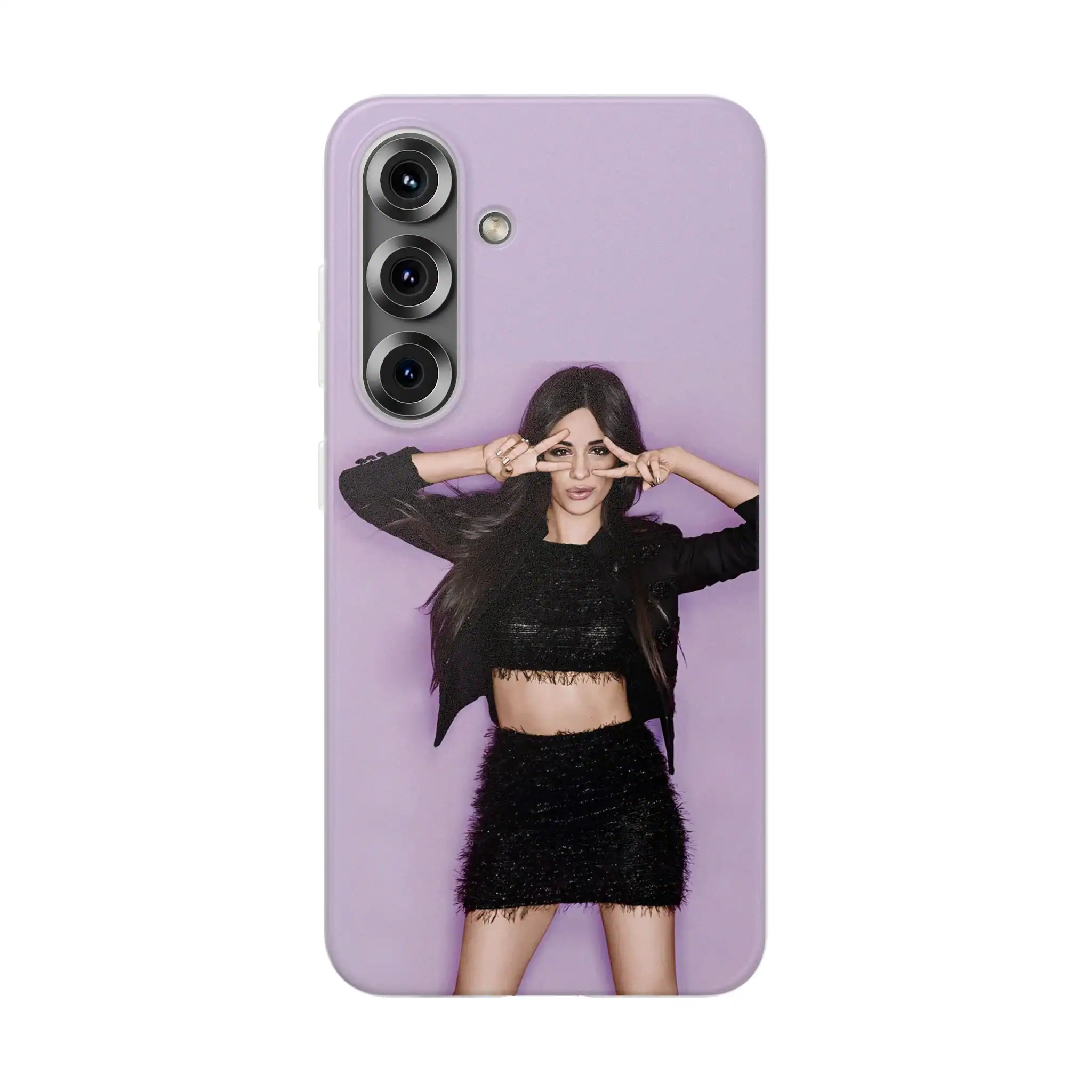 Camila cabello apparel in black crop top and skirt, stylish outfit, fashion image for celebrity style, trendy clothing, female singer fashion look.